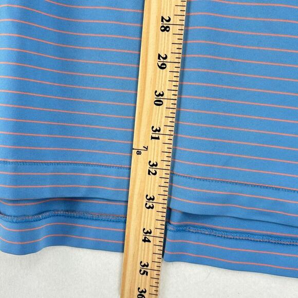 Peter Millar Summer Comfort Polo Golf Shirt Mens Size XL Blue Ombre Stripe - Picture 7 of 10